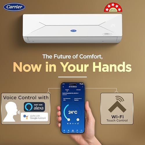 Carrier 1.5 Ton 5 Star Wi-Fi Smart Flexicool Inverter Split AC (Copper, Convertible 6-in-1 Cooling,Smart Energy Display,HD & PM 2.5 Filter, ESTER EDGE FXi (Wi-Fi), CAI19EE5R35W0,White) - Image 12