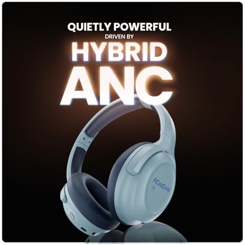 ACwO Twister 717 | Hybrid ANC up to 38dB | X- Fidelity Acoustics | Bass BooMX™ 40mm Drivers | Dual EQ Modes: Gaming & Cinematic | Up to 55 Hours Music Playtime (ANC Off) - Steel Blue - Image 11
