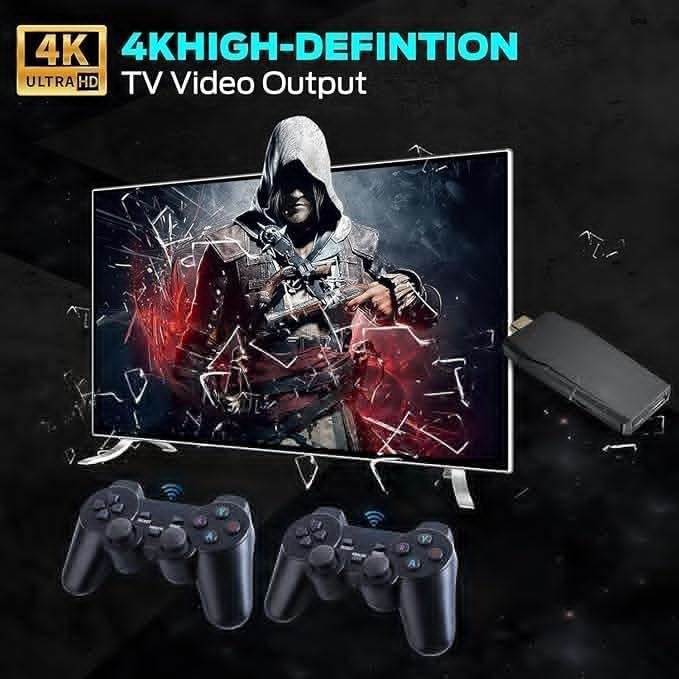 2025 Upgraded New TV Video Game Gaming System,Plug & Play Video TV Games 4K Ultra HD with 21,000+ Games Built-in,23 Emulators & Wireless 2 Controller for Kids(5 - 17 Years)(White) - Image 8