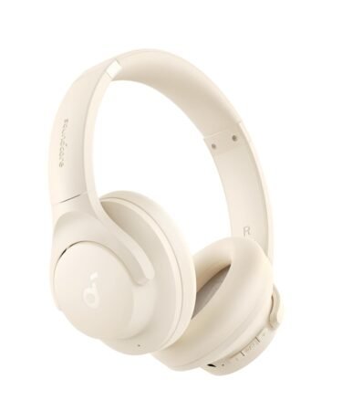soundcore by Anker Q20i Hybrid Active Noise Cancelling Headphones, Wireless Over-Ear Bluetooth, 40H Long ANC Playtime, Hi-Res Audio, Big Bass, Customize via an App, Transparency Mode (White)