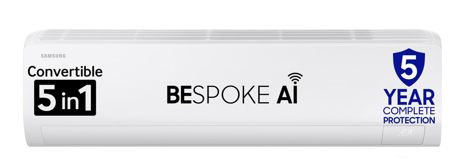 Samsung 2 Ton 3 Star AI Inverter Smart Split AC (BESPOKE AI, Energy Saving, Wi-Fi, Voice Control, Powerful Cooling, 100% Copper, 4 Way swing, Convertible 5in1, 2025 Model AR50F24D1XHNNA, White)