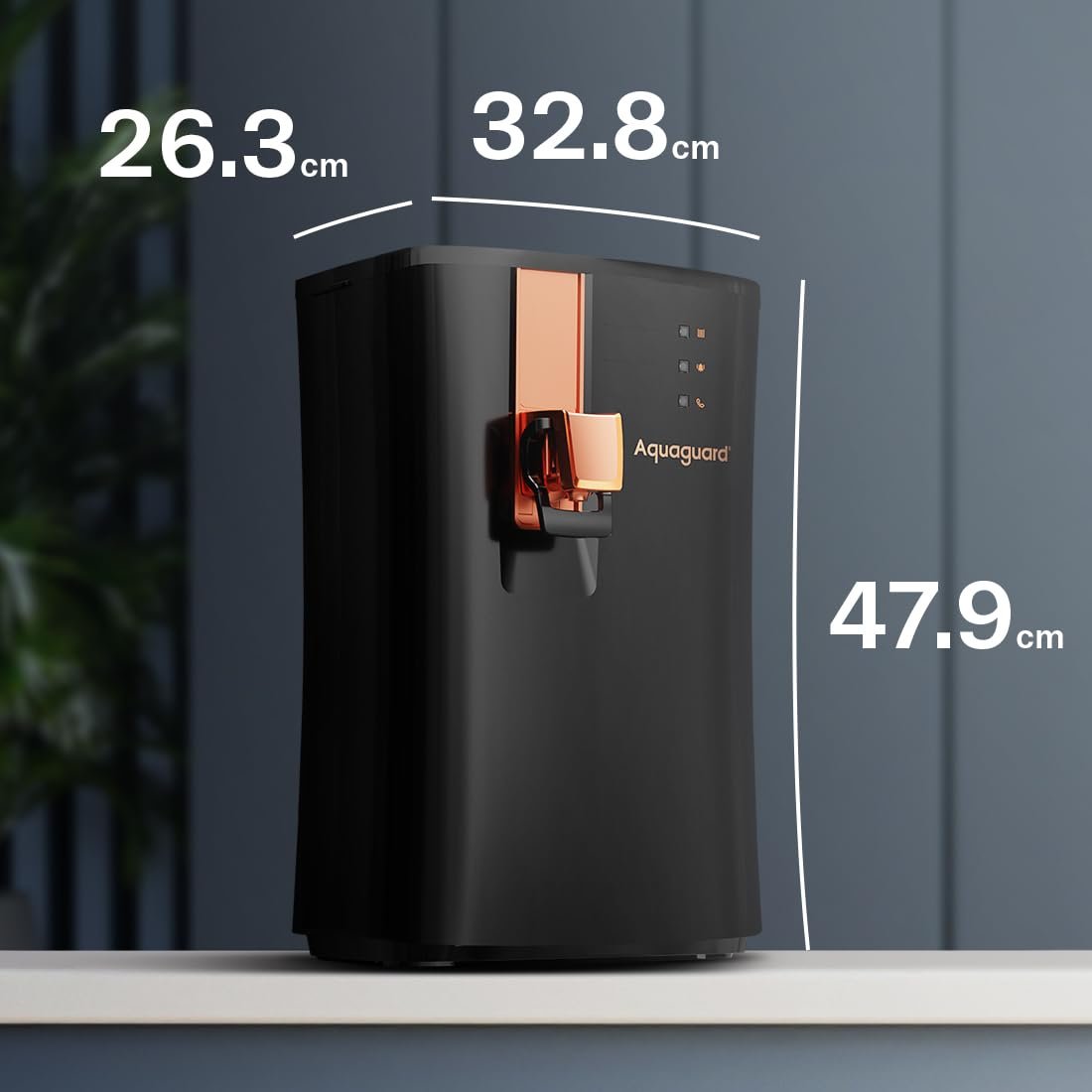 Aquaguard Ritz Stainless Steel Tank, 9-Stage RO+UV+Active Copper Tech Purifier | Up to 60% Water Savings | Suitable for Tanker, Borewell & Municipal Water - Image 2