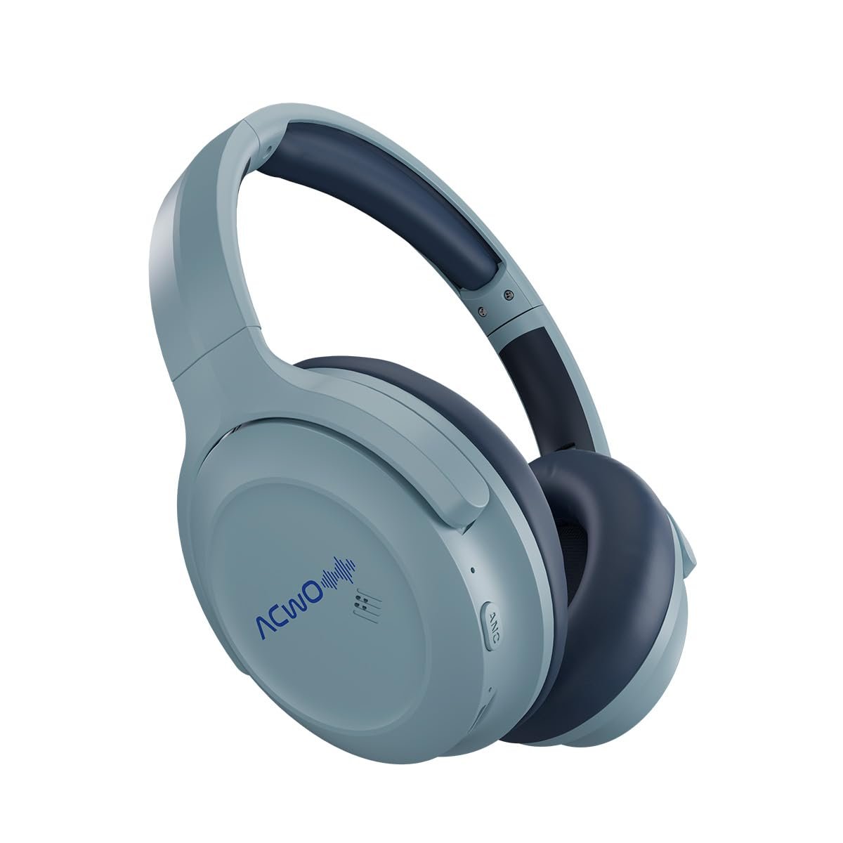 ACwO Twister 717 | Hybrid ANC up to 38dB | X- Fidelity Acoustics | Bass BooMX™ 40mm Drivers | Dual EQ Modes: Gaming & Cinematic | Up to 55 Hours Music Playtime (ANC Off) - Steel Blue