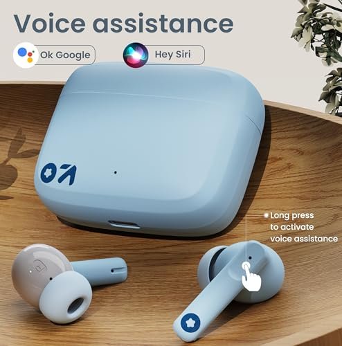 Boult GOBOULT (Formerly Z60 Made in India Ear Buds Wireless with 60H Playtime, 4 ENC Mics Clear Calling, 50ms Low Latency Gaming, 13mm Bass Driver Earbuds Bluetooth Wireless Earphones (Powder Blue) - Image 3