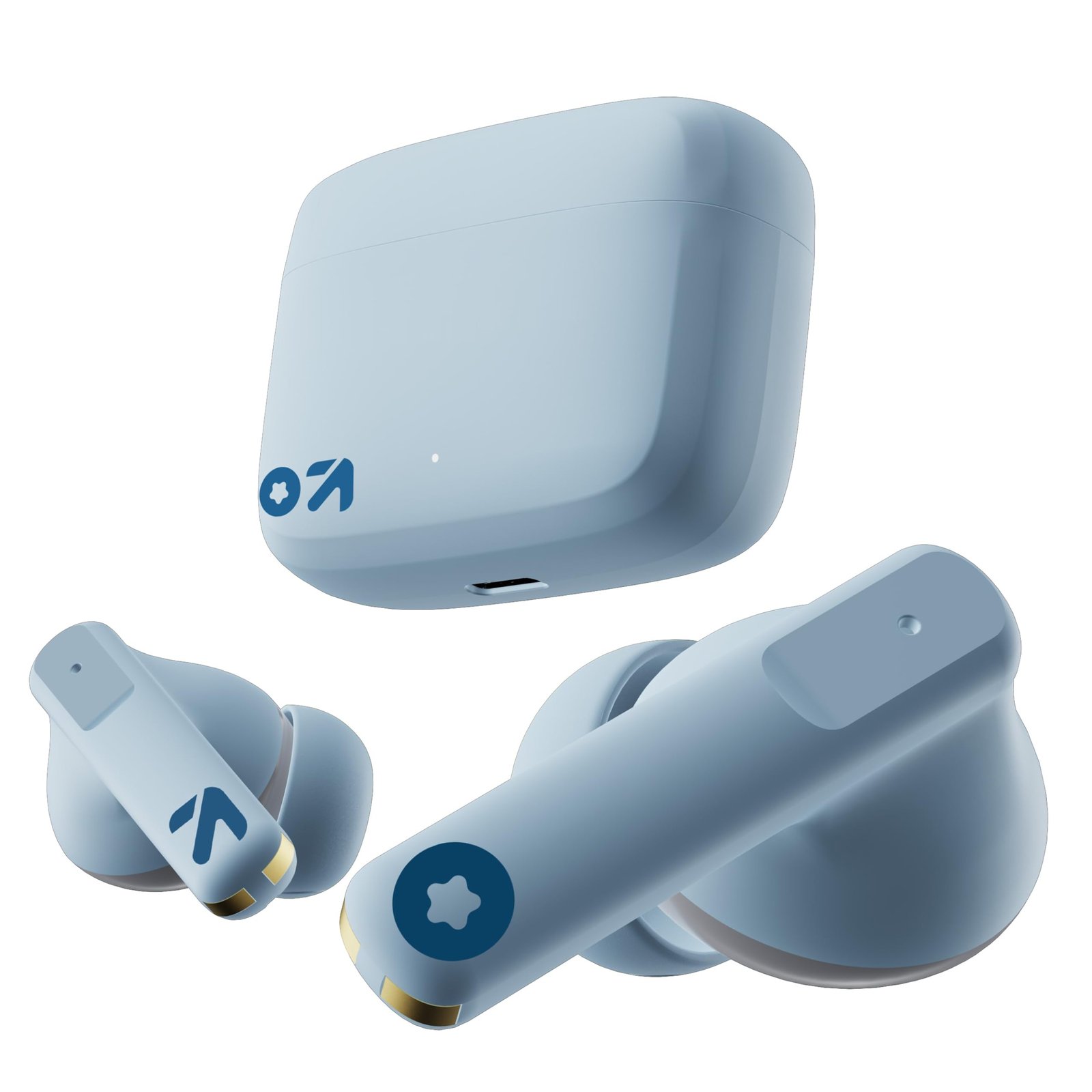 Boult GOBOULT (Formerly Z60 Made in India Ear Buds Wireless with 60H Playtime, 4 ENC Mics Clear Calling, 50ms Low Latency Gaming, 13mm Bass Driver Earbuds Bluetooth Wireless Earphones (Powder Blue)