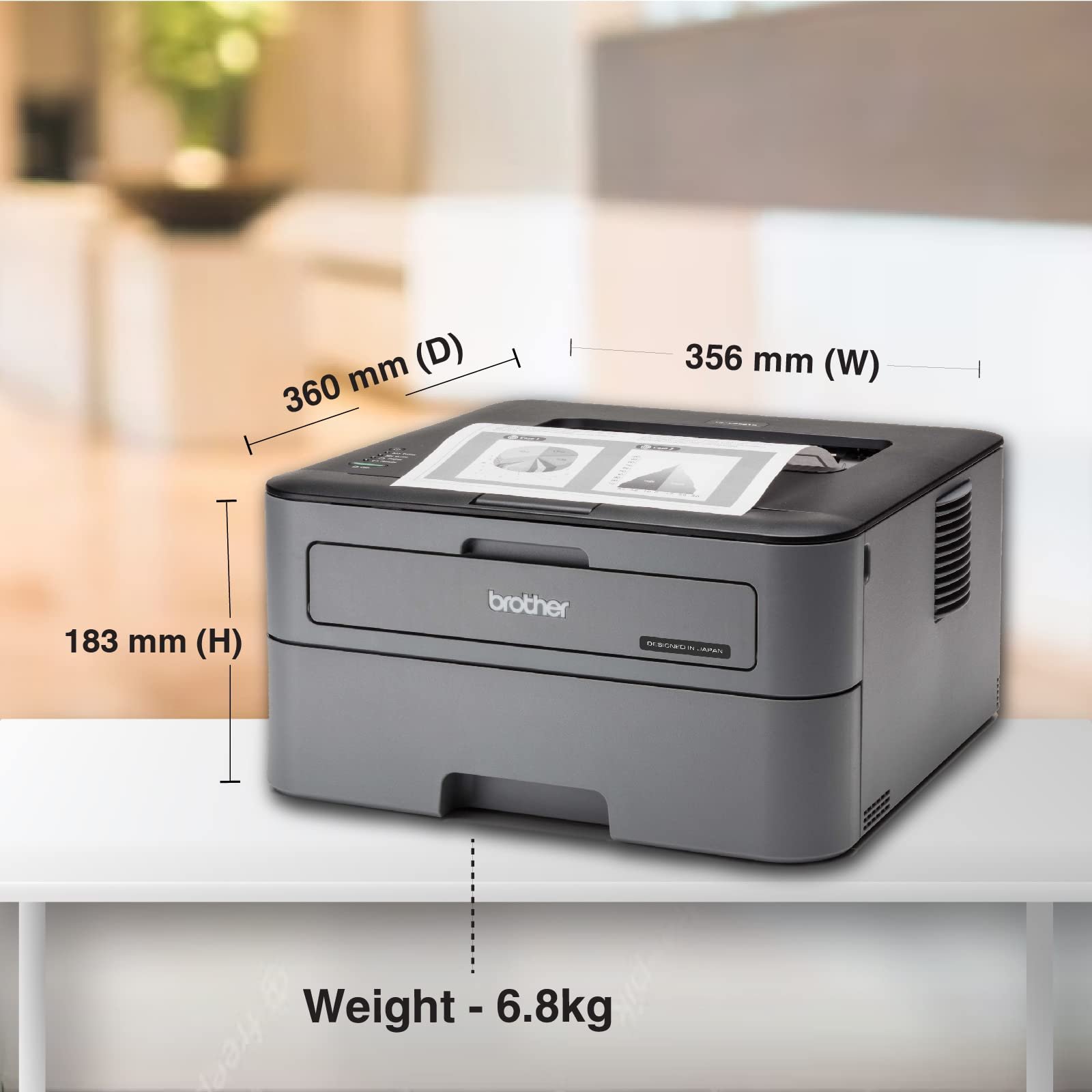 Brother HL-L2321D Automatic Duplex Monochrome Laser Printer with 30 Pages Per Minute Print Speed (Best in The Category), 8 MB Memory, Large 250 Sheet Paper Tray, USB Connectivity, Black - Image 4