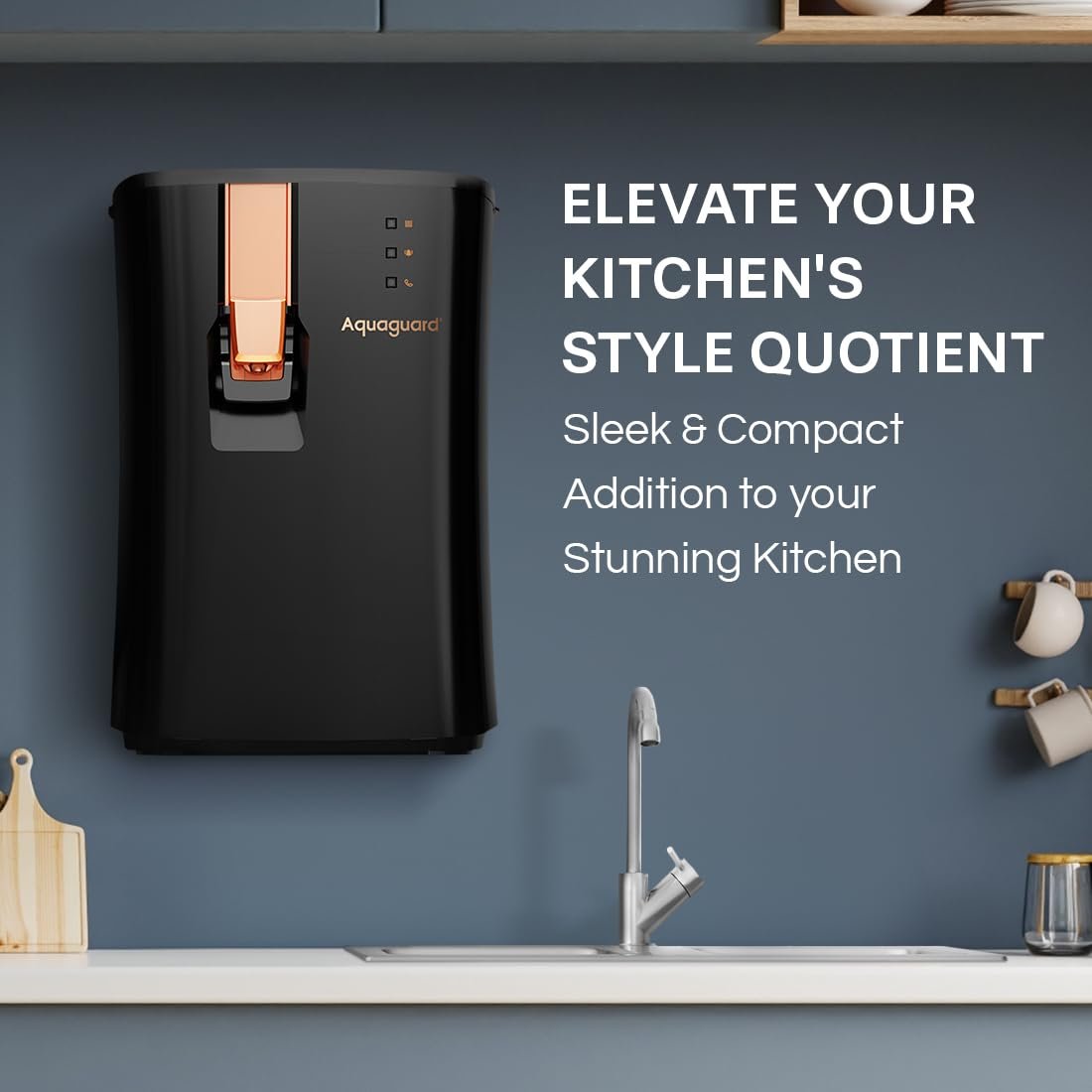 Aquaguard Ritz Stainless Steel Tank, 9-Stage RO+UV+Active Copper Tech Purifier | Up to 60% Water Savings | Suitable for Tanker, Borewell & Municipal Water - Image 3