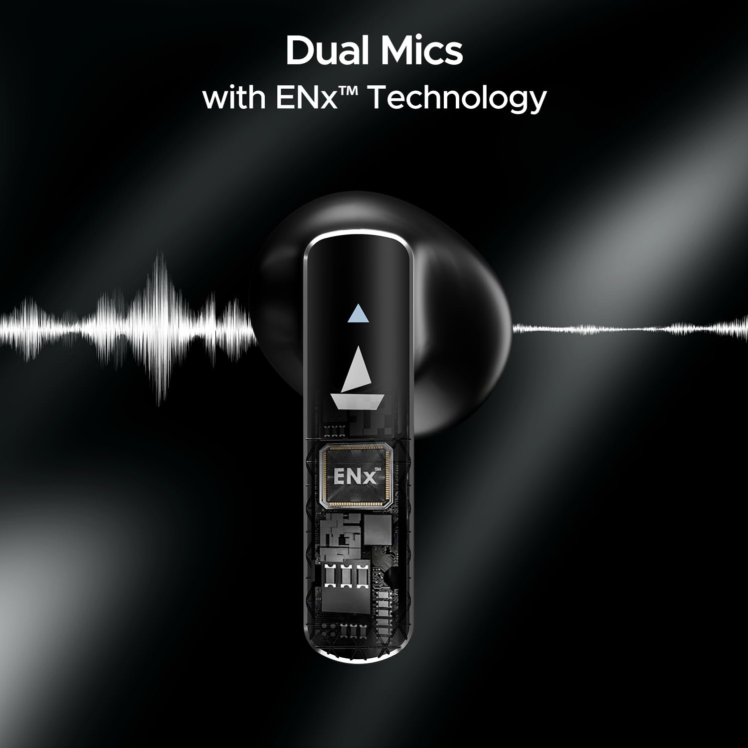 boAt Airdopes 91 Prime, 45HRS Battery, 13mm Drivers, Metallic Finish, Low Latency,ENx Tech, Fast Charge, v5.3 Bluetooth TWS in Ear Earbuds Wireless Earphones with mic (Midnight Black) - Image 5