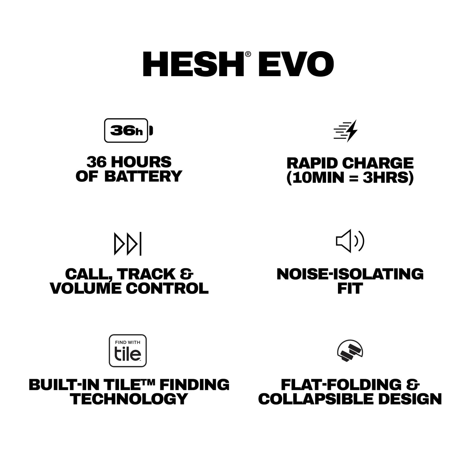 Skullcandy Hesh Evo Wireless Over Ear Headphones with Charging Cable,36 Hr Battery,Microphone,Works with iPhone Android and Bluetooth Devices -Bone Orange Glow - Image 2