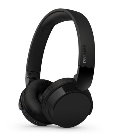 PHILIPS Audio TAH4209BK/00 Bluetooth Headphones,Lightweight and Foldable Design, 32mm Neodynamic Drivers, 55H Playtime, USB Type-C Fast Charging, Built-in Mic for Smartphone, Laptop, Tablet (Black)