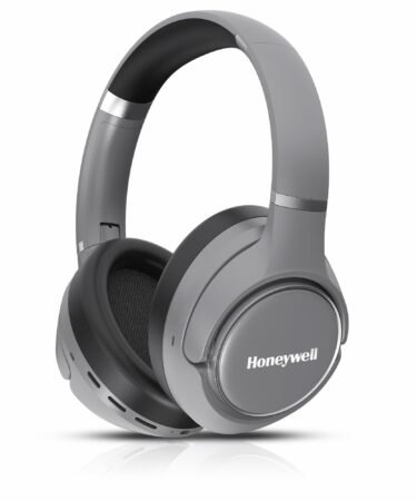 Honeywell New Launch Trueno U20 Bluetooth v5.4 Over-Ear Headphones with Mic, Hybrid ANC, Spatial Audio &Head Tracking, 70H Playback, High-Res Sound, Dual Pairing, 40ms Low Latency, Quad Cable-Silver