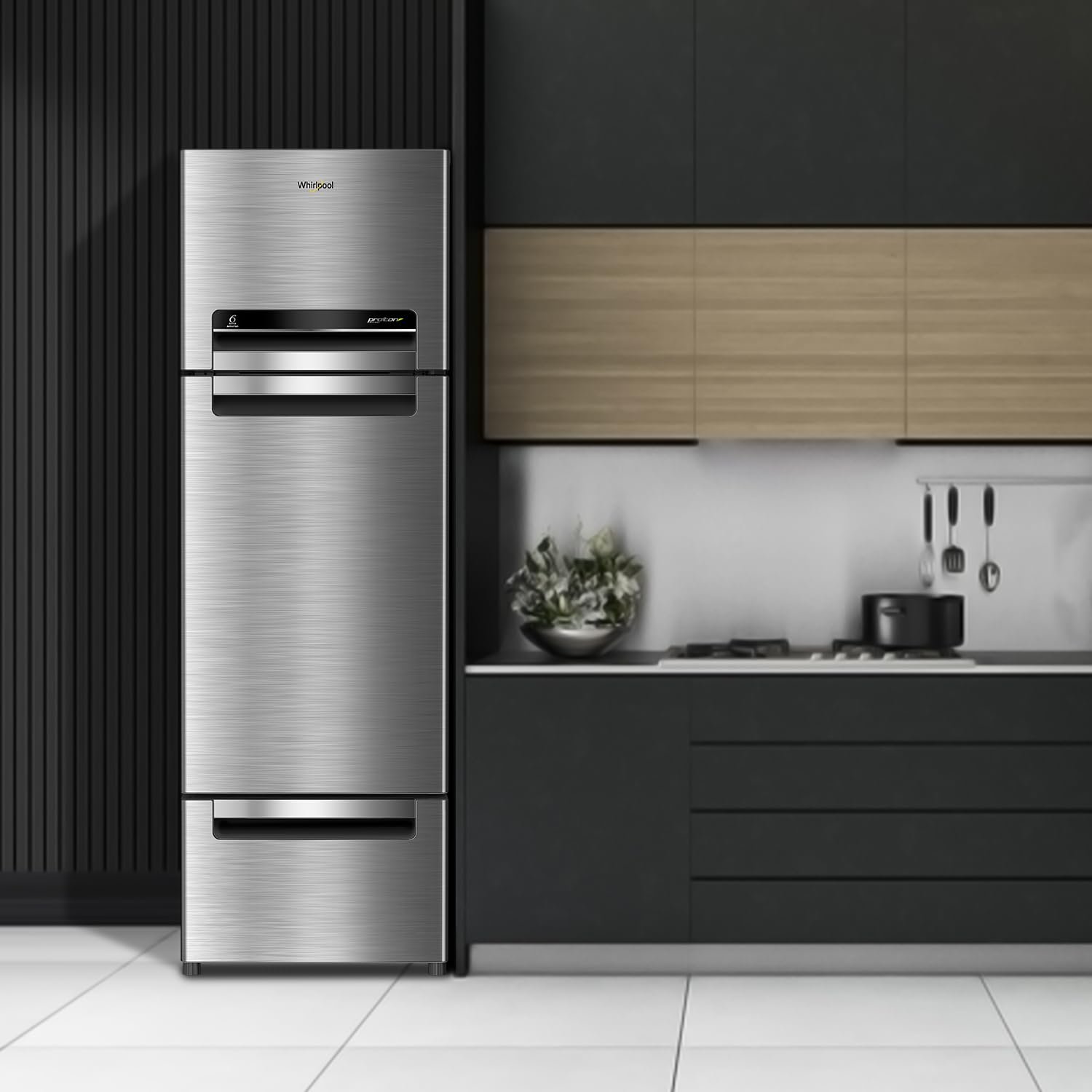 Whirlpool 270 L (Gross Capacity 300L) Frost Free Triple-Door Refrigerator (FP 313D PROTTON ROY ALPHA STEEL (Z) - Image 3