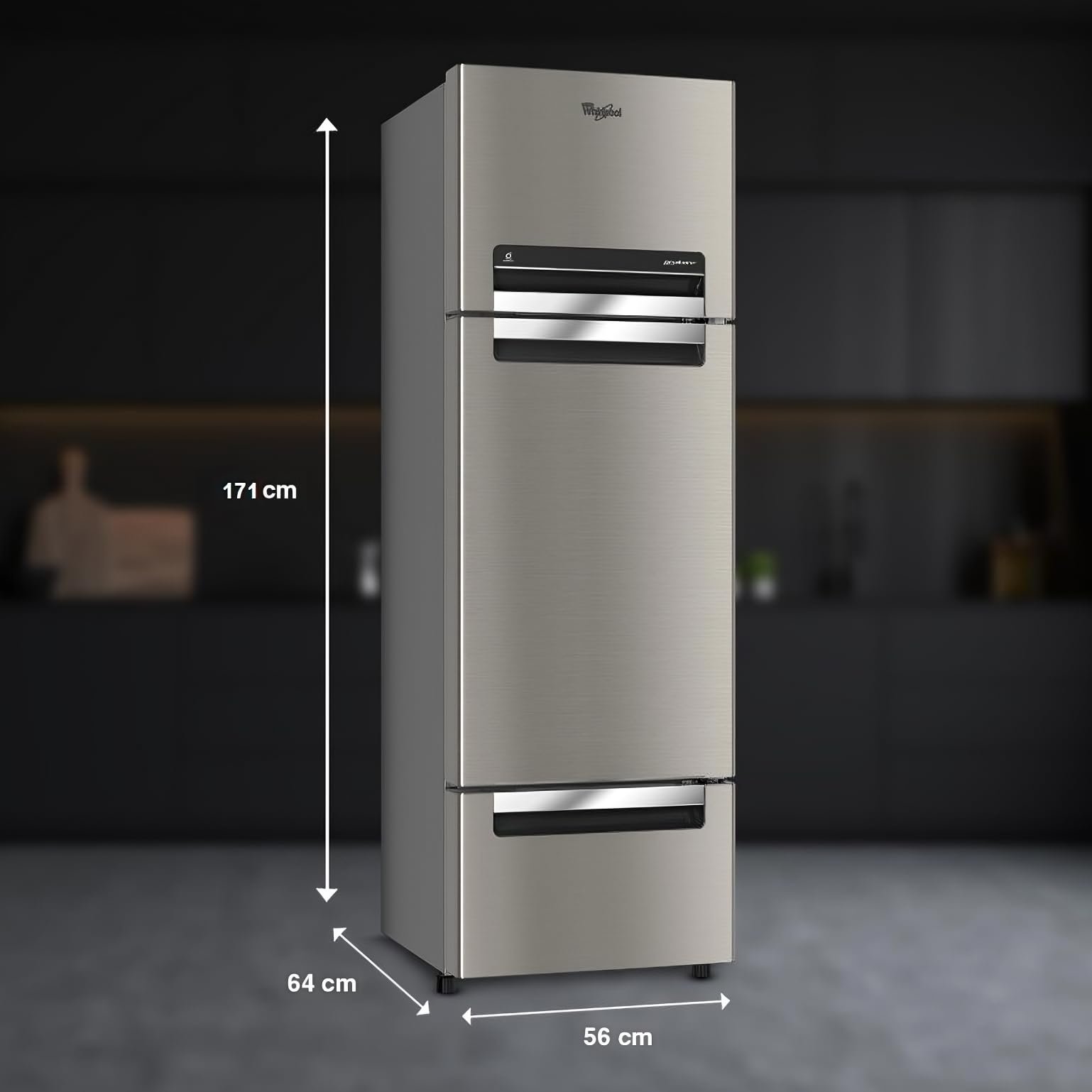 Whirlpool 235 L Frost Free Triple-Door Refrigerator (FP 253D PROTTON ROY RADIANT STEEL(Z) Double Door Refrigerator space) - Image 2