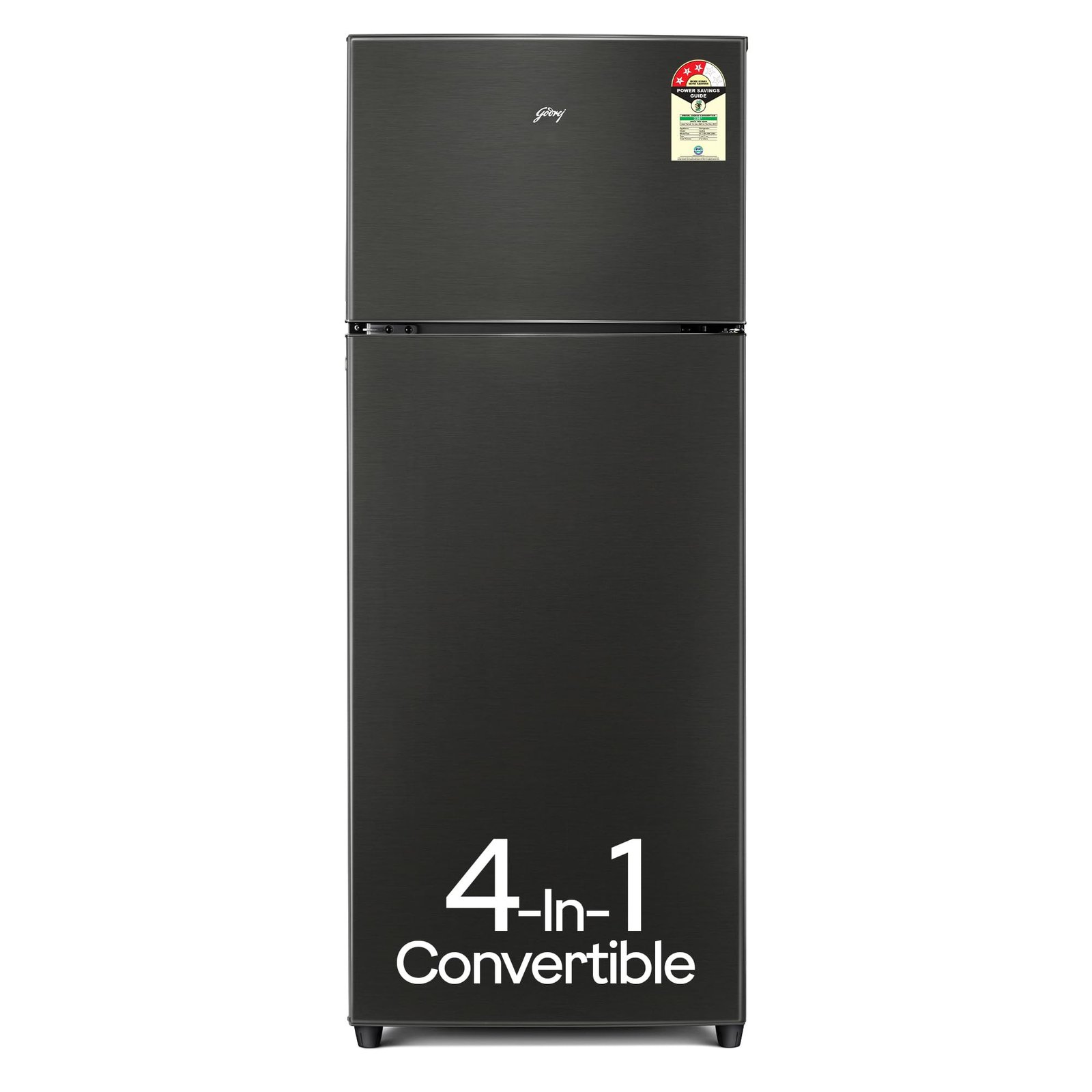 Godrej 272 L 3 Star 4-In-1 Convertible Technology | 30 days Farms Freshness | 95%+ Food Surface Disinfection | Inverter | Frost Free | Double Door Refrigerator (RF EON 294C RCIT FS ST, Fossil Steel)