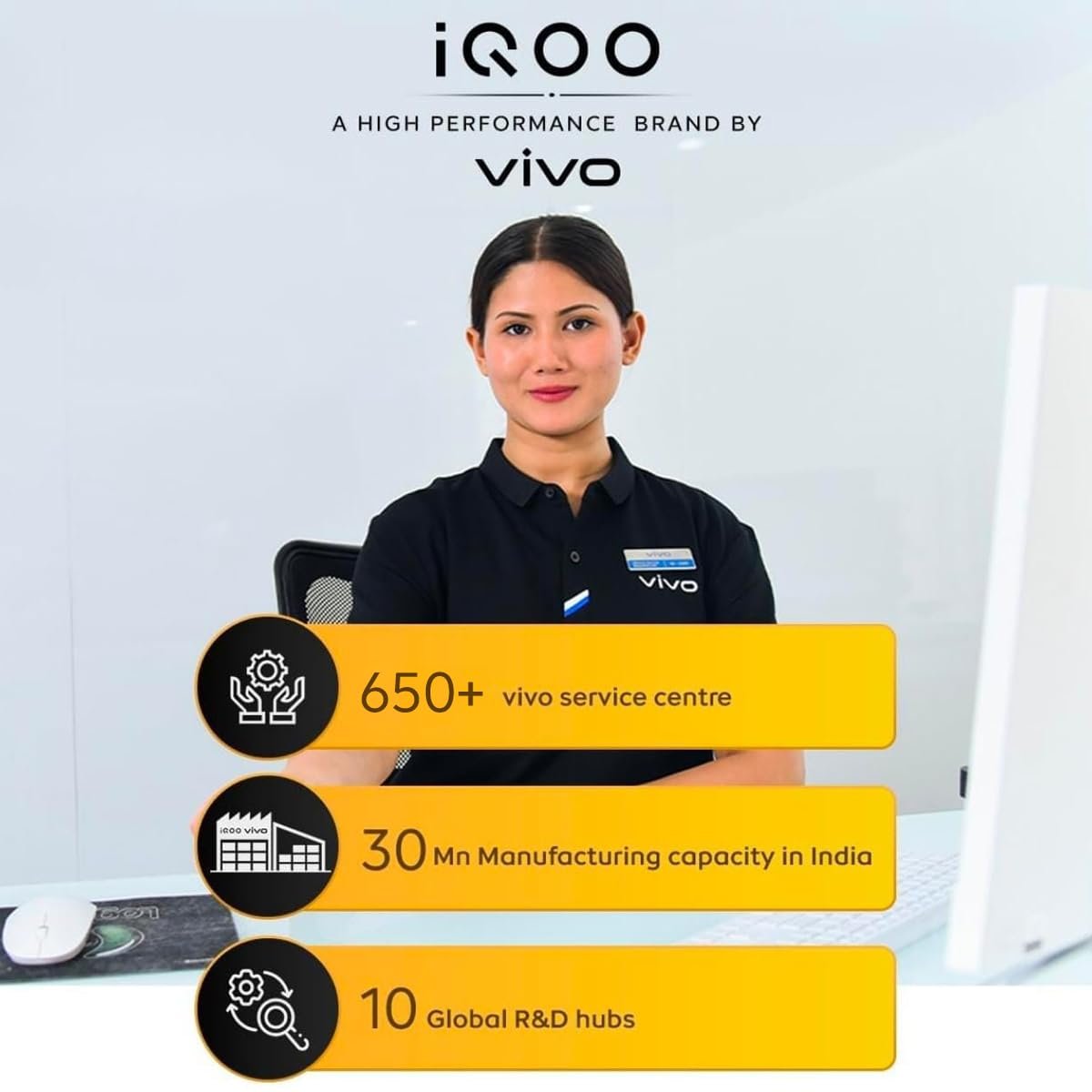 iQOO Z10 5G (Stellar Black, 8GB RAM, 128GB Storage) | India's Biggest Ever 7300 mAh Battery | Snapdragon 7s Gen 3 Processor | Brightest Quad Curved AMOLED Display in The Segment - Image 3