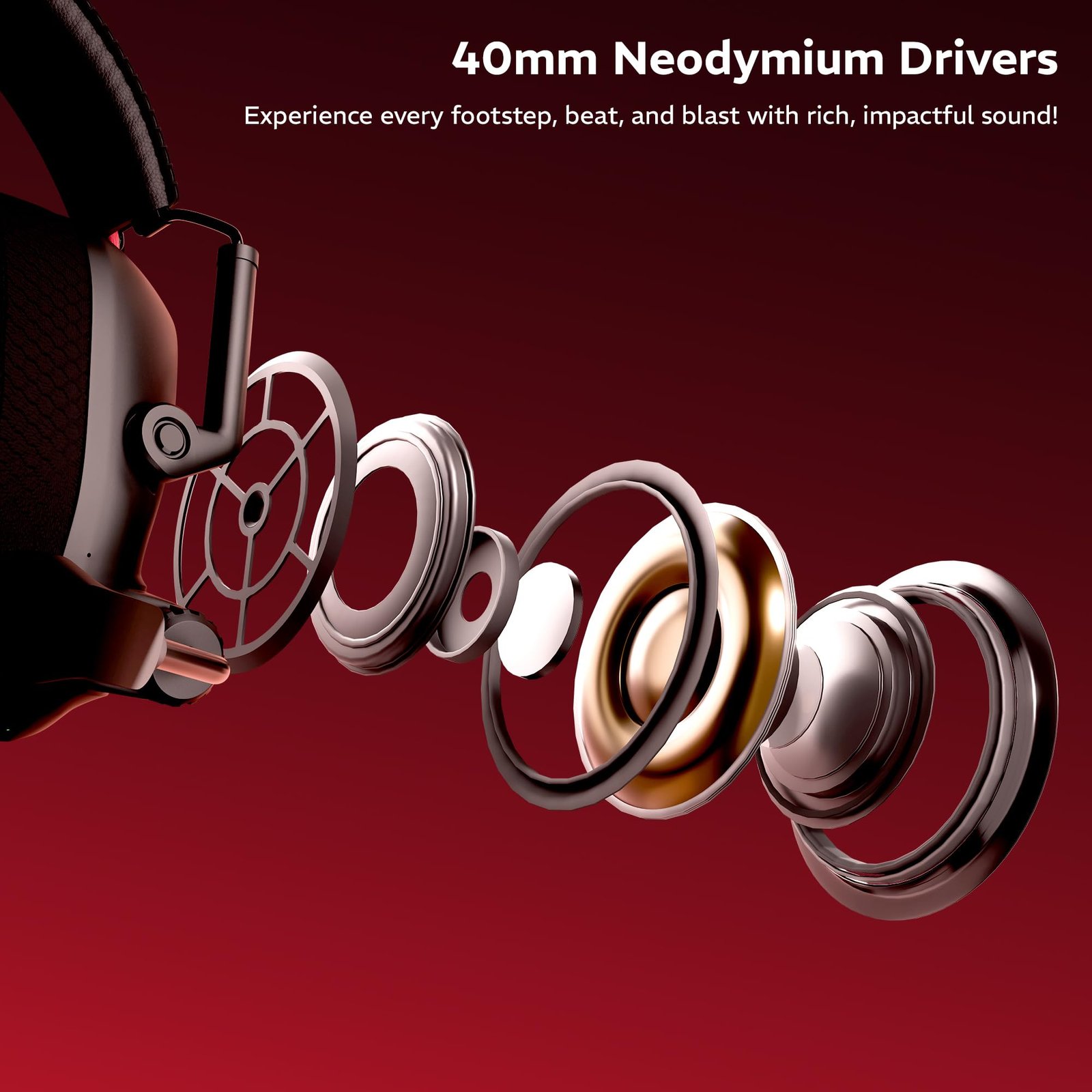 daWg HeadBug G60 Lightweight Wireless Gaming Headphones, 20ms Ultra Low Latency (2.4GHz), Bluetooth v5.4, 40mm Neodymium Drivers, Crystal Clear Mic, Soft Leatherlite Headband, for PS5, PS4, PC, Mobile - Image 10