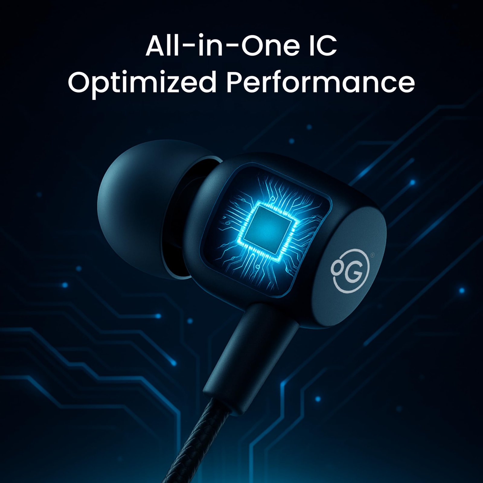 OOGE Beat 14 Type C in-Ear Earphones with Sound Pulse & Heavy Bass, Durable Wire, All-in-One IC, Universal Compatibility (Black) - Image 3