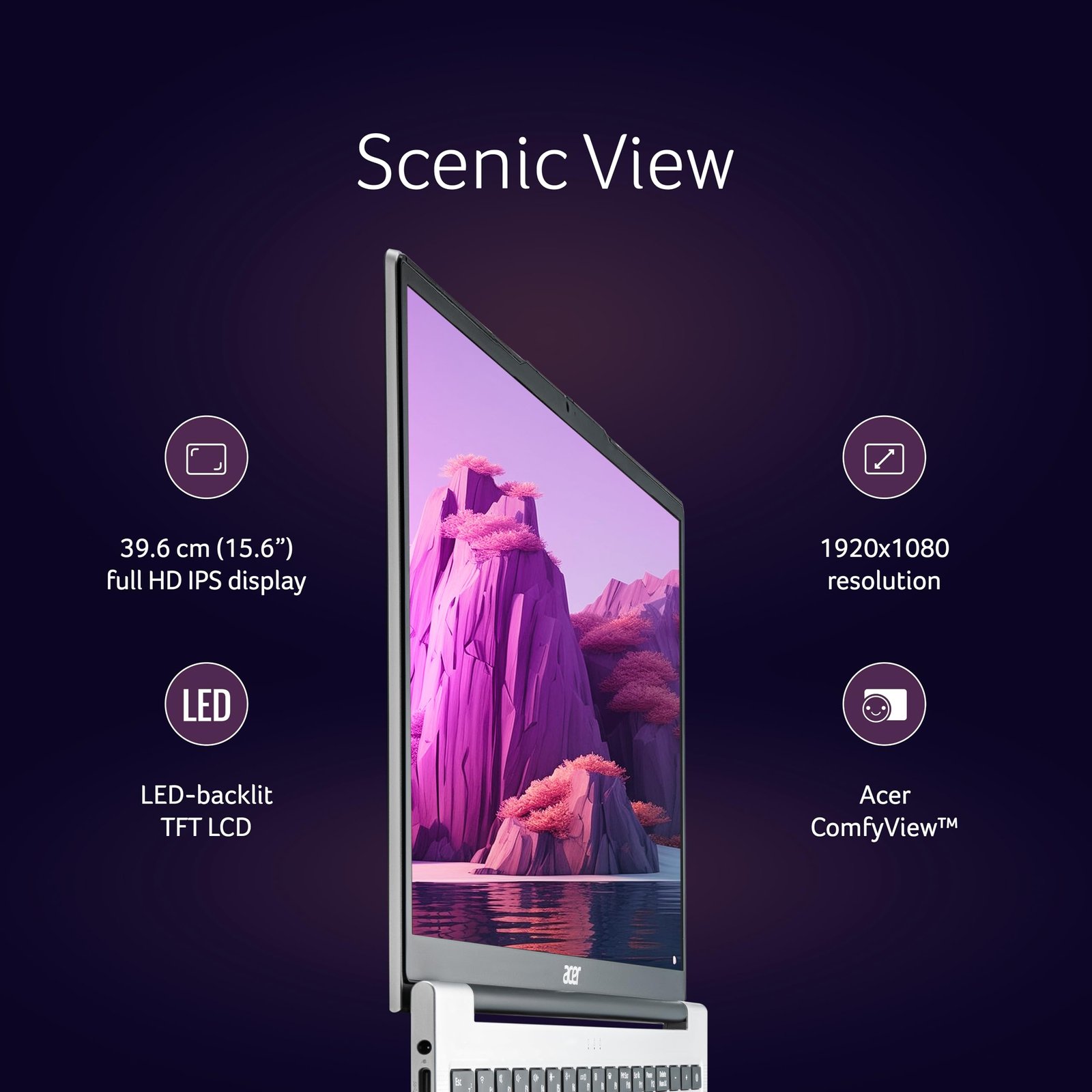 acer Aspire Lite, 12th gen, Intel Core i5-12450H Processor, 16 GB, 512GB, 15.6"/39.62 cm, Windows 11 Home, MSO, Pure Silver, 1.70 kg, AL15-52H, Backlit Keyboard - Image 6