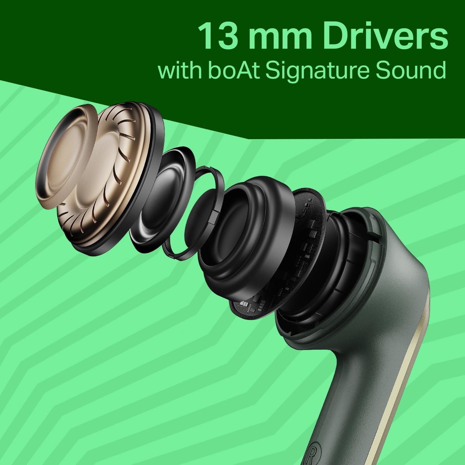 boAt 2025 Launch Airdopes 219, 4Mics ENx, 40H Battery, Best in Segment for Calling, Stream Ad Free Music via App Support, Bluetooth Earbuds, TWS Ear Buds Wireless Earphones with mic (Forest Sage) - Image 5