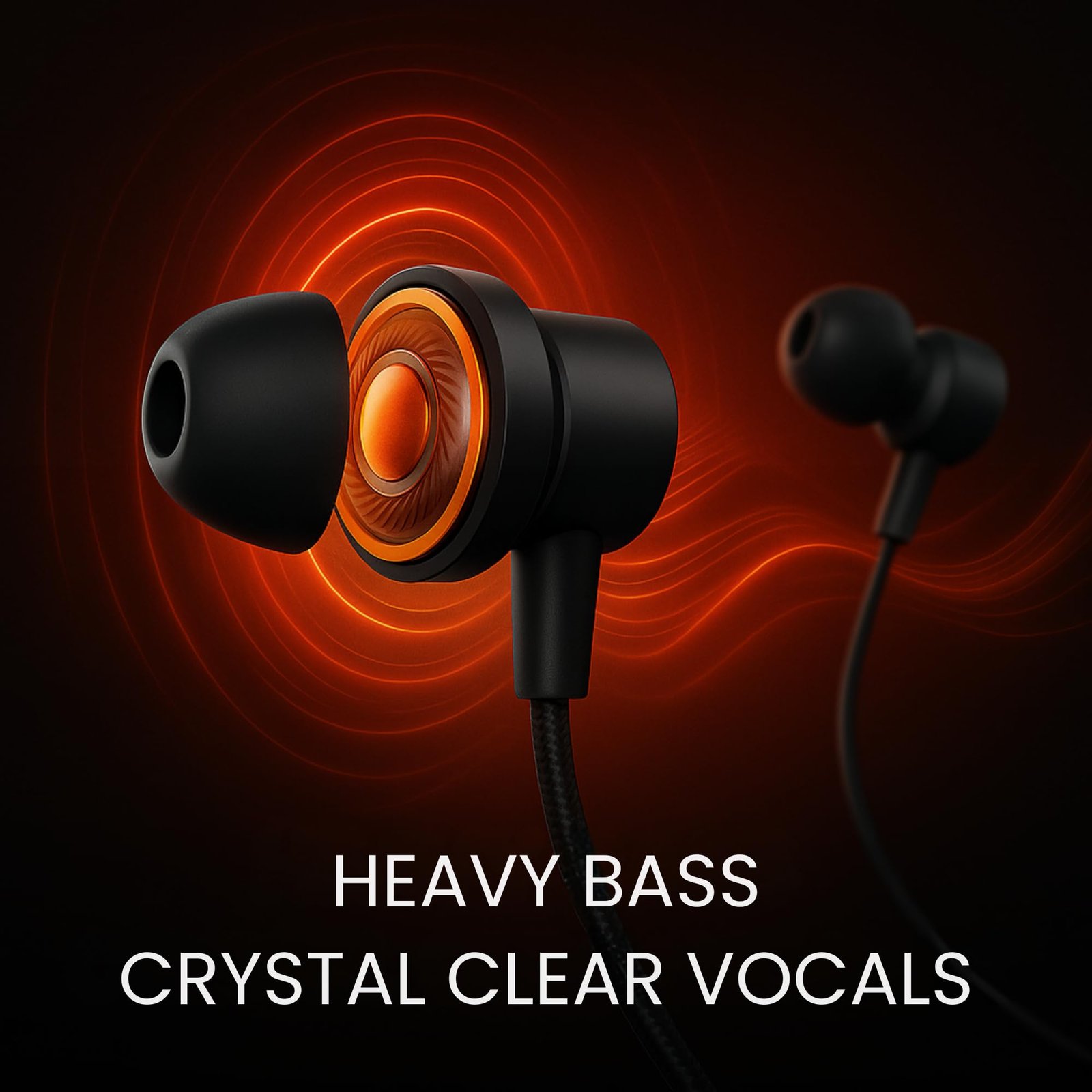 OOGE Beat 14 Type C in-Ear Earphones with Sound Pulse & Heavy Bass, Durable Wire, All-in-One IC, Universal Compatibility (Black) - Image 5