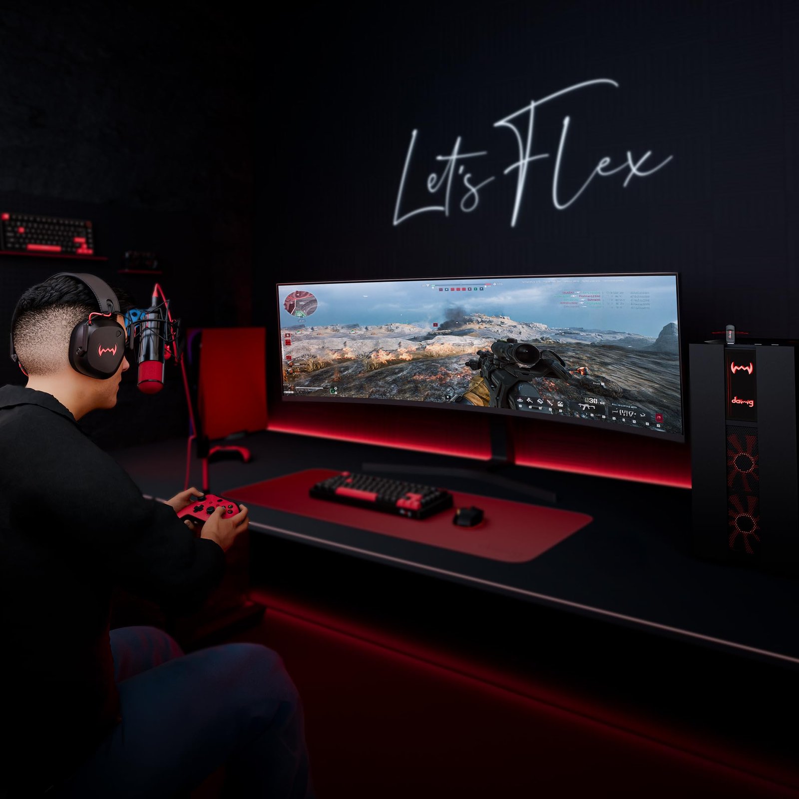 daWg HeadBug G60 Lightweight Wireless Gaming Headphones, 20ms Ultra Low Latency (2.4GHz), Bluetooth v5.4, 40mm Neodymium Drivers, Crystal Clear Mic, Soft Leatherlite Headband, for PS5, PS4, PC, Mobile - Image 5