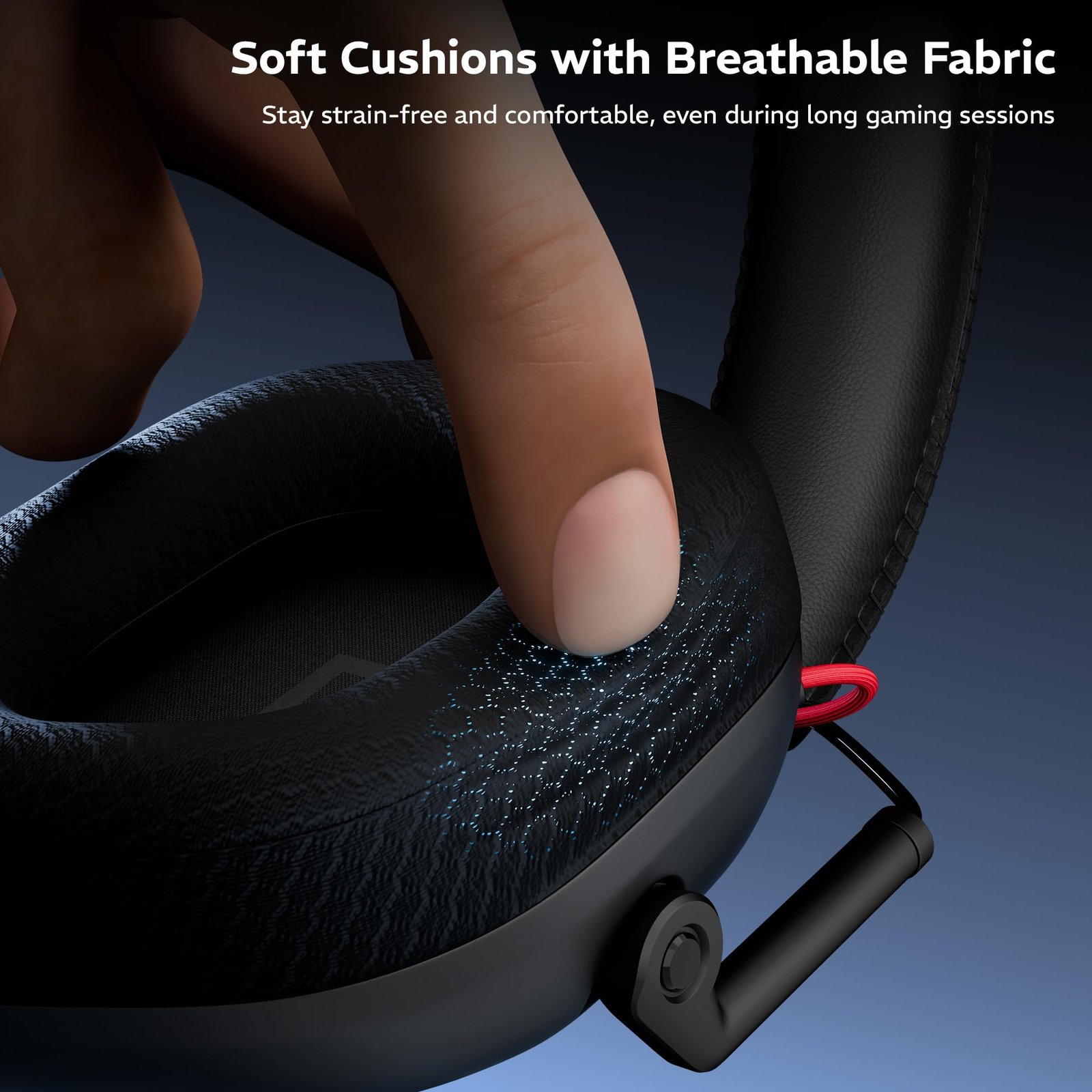 daWg HeadBug G60 Lightweight Wireless Gaming Headphones, 20ms Ultra Low Latency (2.4GHz), Bluetooth v5.4, 40mm Neodymium Drivers, Crystal Clear Mic, Soft Leatherlite Headband, for PS5, PS4, PC, Mobile - Image 8