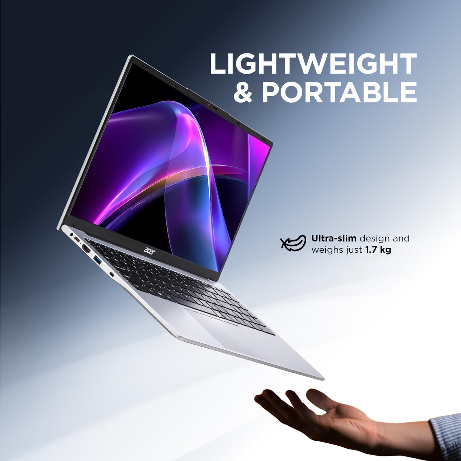 Acer Aspire 3 12th Gen Intel Core i3-1215U Premium Laptop (16GB RAM/512GB SSD/Windows 11 Home) A325-51,15.6" Full HD IPS Display, 54Whr Battery, Silver, 1.69 Kg - Image 5