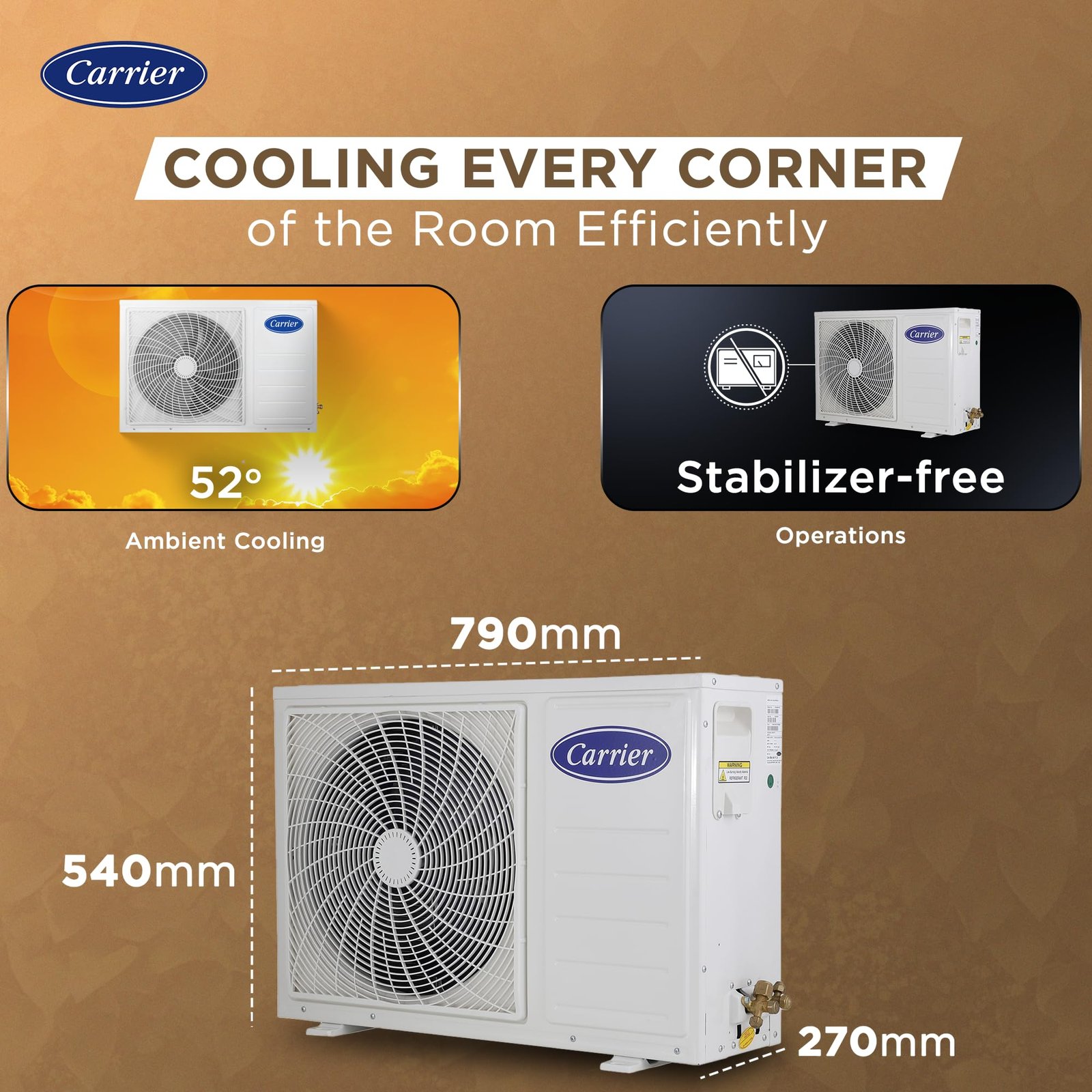 Carrier 1.5 Ton 5 Star Wi-Fi Smart Flexicool Inverter Split AC (Copper, Convertible 6-in-1 Cooling,Smart Energy Display,HD & PM 2.5 Filter, ESTER EDGE FXi (Wi-Fi), CAI19EE5R35W0,White) - Image 9