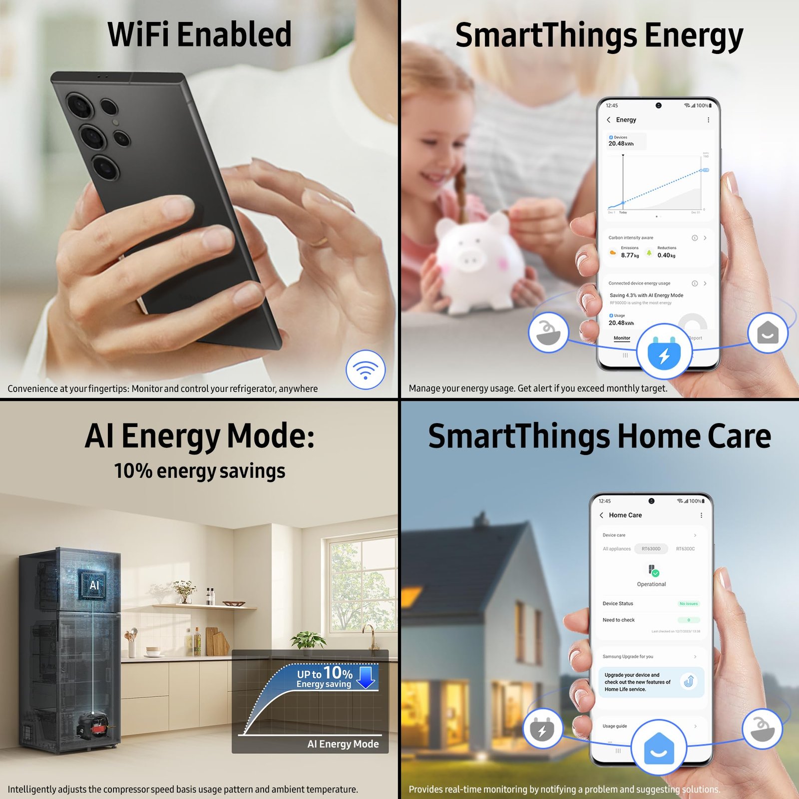 Samsung 350 L, 3 Star, Convertible 5-in-1, Digital Inverter, Frost Free Double Door, WiFi Enabled Bespoke AI Refrigerator (RT38DG5A4DS8HL, Elegant Inox, Silver) - Image 3