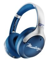 GOBOULT X Mustang Q Over Ear Bluetooth Headphones with 70H Playtime, 40mm Bass Drivers, Zen ENC Mic, Type-C Fast Charging, 4 EQ Modes, Bluetooth 5.4, AUX Option, IPX5 Wireless Headphones