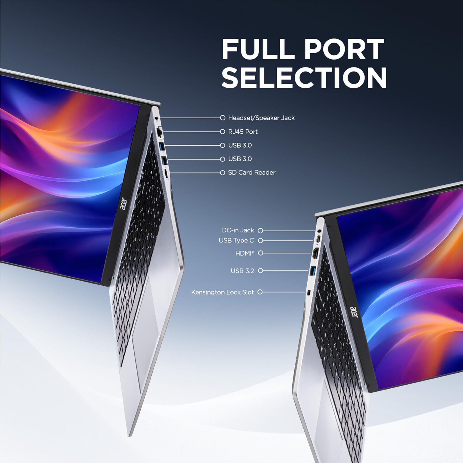 Acer Aspire 3 12th Gen Intel Core i3-1215U Premium Laptop (16GB RAM/512GB SSD/Windows 11 Home) A325-51,15.6" Full HD IPS Display, 54Whr Battery, Silver, 1.69 Kg - Image 2