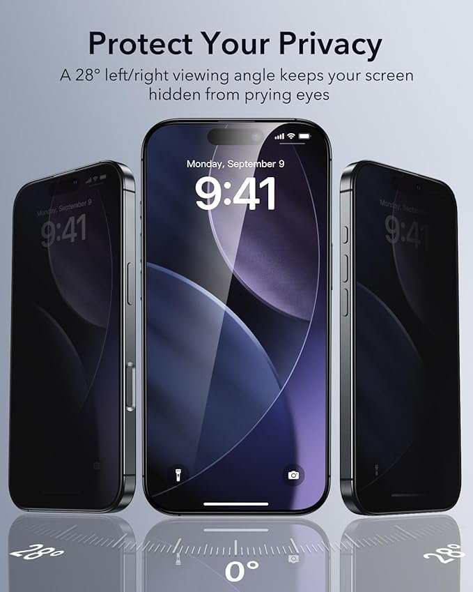 ARTECHSHIELD Privacy Tempered Glass Screen Protector for iPhone 17 Air – Anti-Spy, Edge-to-Edge Coverage, Easy Installation - Image 8