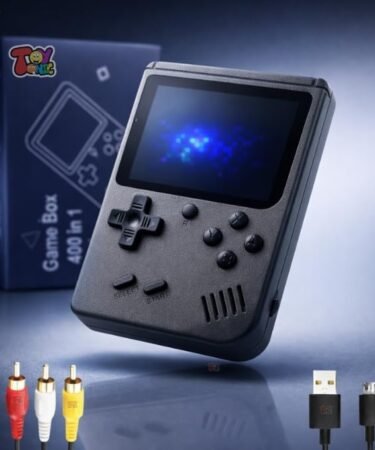 TOYTONIC Rechargeable Pocket Video Game Console for Kids 400-in-1 Retro Handheld Gaming Device with Built-in Classic Games, TV Output Support(Color Assorted)