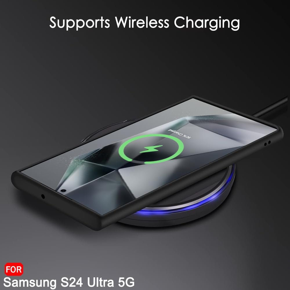 TheGiftKart Hybrid Shockproof Back Cover Case for Samsung Galaxy S24 Ultra 5G | Hard Case for Samsung S24 Ultra (PC & TPU, Built-in Stand, Translucent Smoke Matte Back, Black Sides) - Image 2