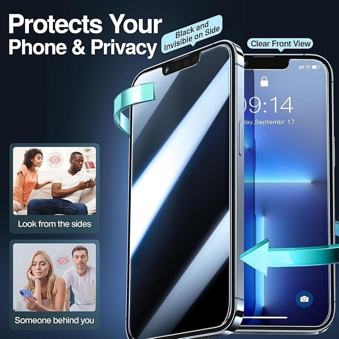ARTECHSHIELD Privacy Tempered Glass Screen Protector for iPhone 17 Air – Anti-Spy, Edge-to-Edge Coverage, Easy Installation - Image 5