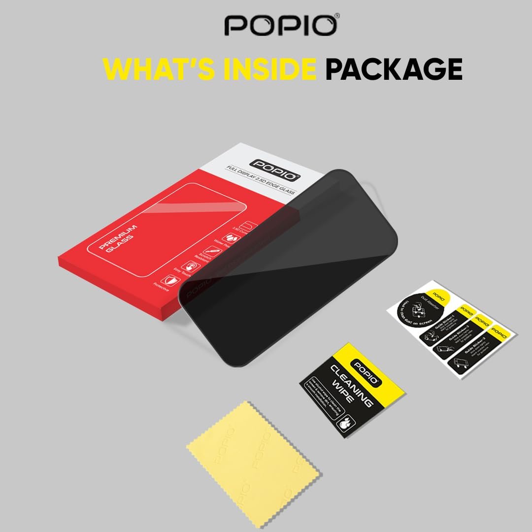 POPIO Military-Grade Privacy Screen Protector for iPhone 15 – 9H Tempered Glass, Anti-Spy Protection, Scratch-Resistant, HD Clarity (1 Pack) - Image 2