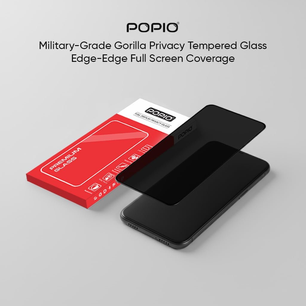 POPIO Military-Grade Privacy Screen Protector for iPhone 15 – 9H Tempered Glass, Anti-Spy Protection, Scratch-Resistant, HD Clarity (1 Pack) - Image 7
