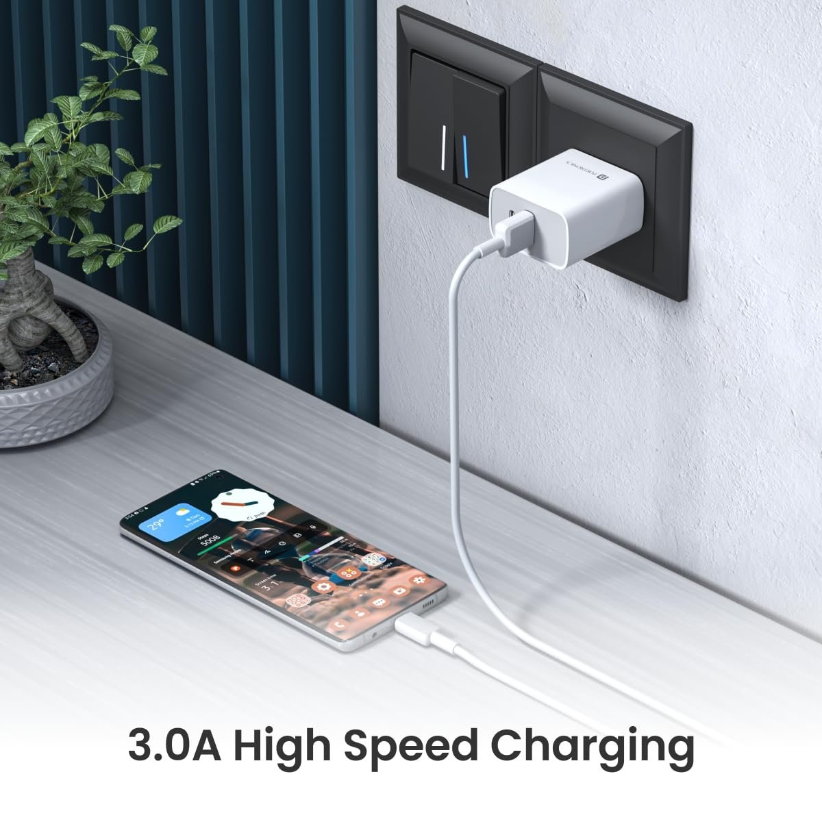 Portronics Konnect Link Micro USB Fast Charging Cable with 3.0A Output, 480Mbps Data Transfer, 1M Length for Smartphones, Tablet, Laptops & Other Micro USB Devices(White) - Image 7