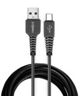 FRONTECH 17W / 3.4A Super Fast Charging 1M PVC USB to Type-C Data Cable for Smartphones, Tablets, Laptops & other Micro USB V8 Devices, Charging and Data Sync (1028 - Black)