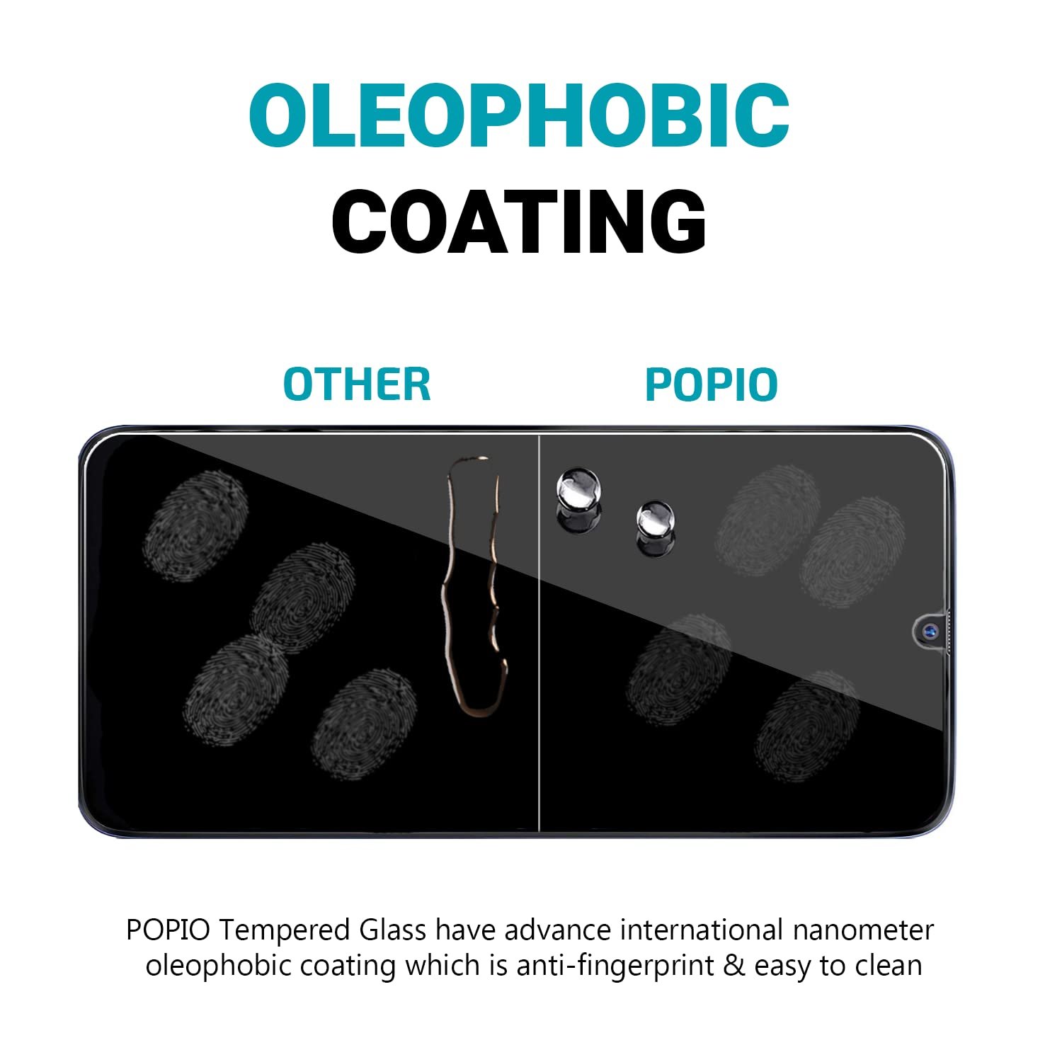 POPIO Tempered Glass Screen Protector for Samsung Galaxy F41 / M31 / M21 / M21S (Transparent) Full Screen Coverage (Except Edges) With Easy Installation Kit For Cellphone - Image 4