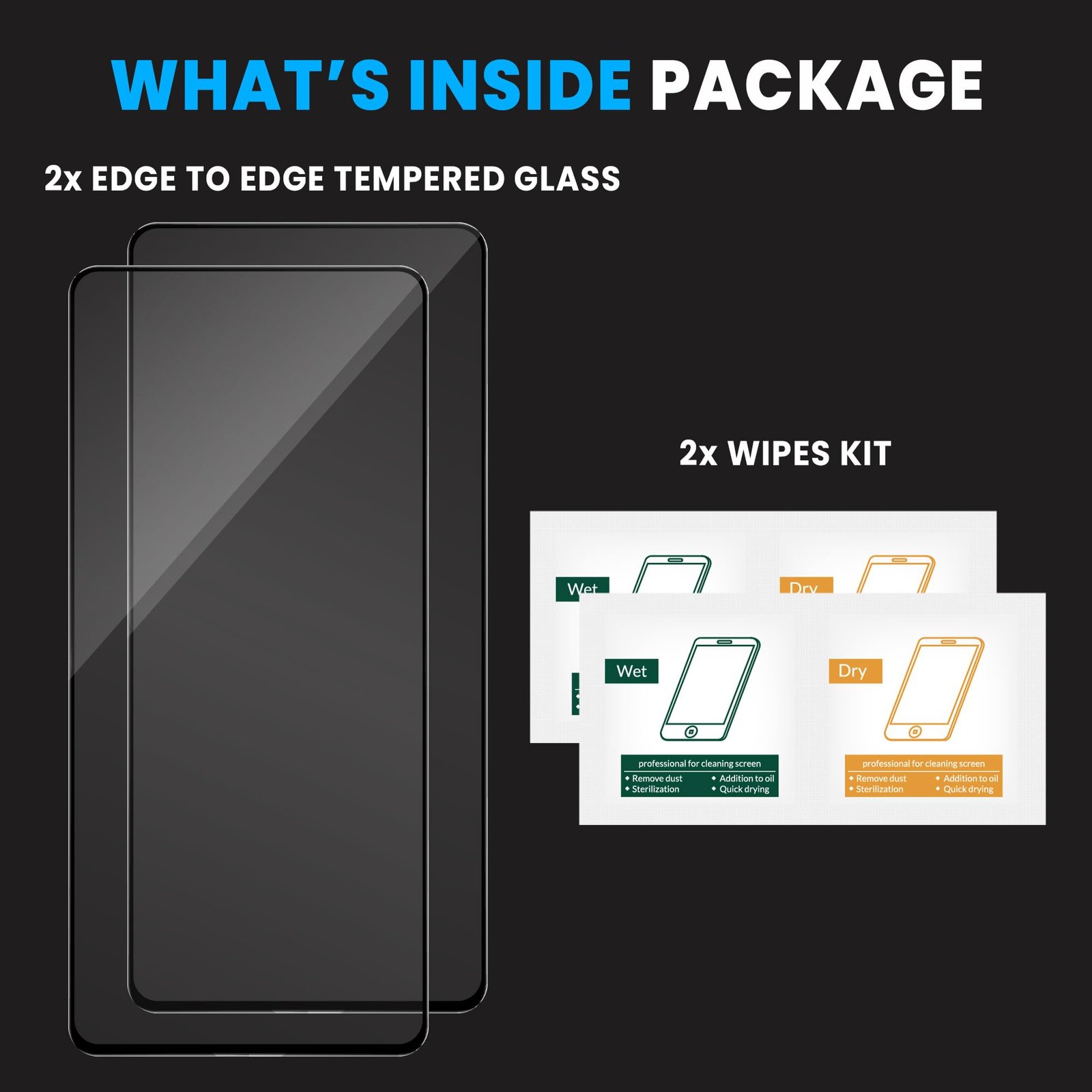 FIRST MART Military Grade Gorilla Tempered Glass Compatible For Samsung Galaxy S20 FE 5G (6.5 Inches) With Easy Installation Kit for Smartphone| Edge To Edge Coverage | Black, Pack of 2 - Image 3