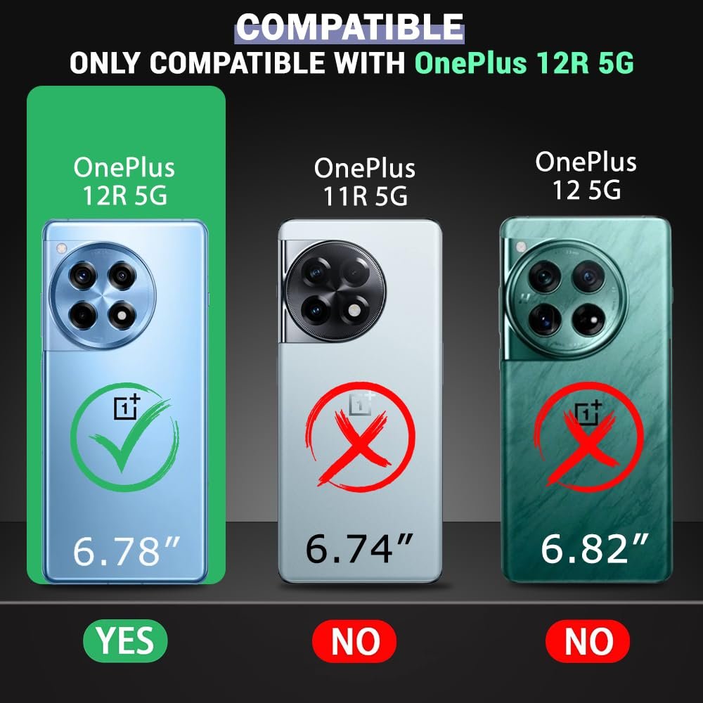 TheGiftKart Tough Armor Bumper Back Case Cover for OnePlus 12R 5G | Ring Holder & Kickstand in-Built | 360 Degree Protection Back Case Cover for OnePlus 12R 5G (PC & TPU, Greyish Blue) - Image 9