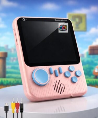 TOYCHANNEL Handheld Gaming Console with 666 Built-in Games | Rechargeable Retro Video Game for Kids 7–14 | Portable Slim Mini Console with 3.5-Inch Screen | Perfect Gift for Boys & Girls (Multicolor)