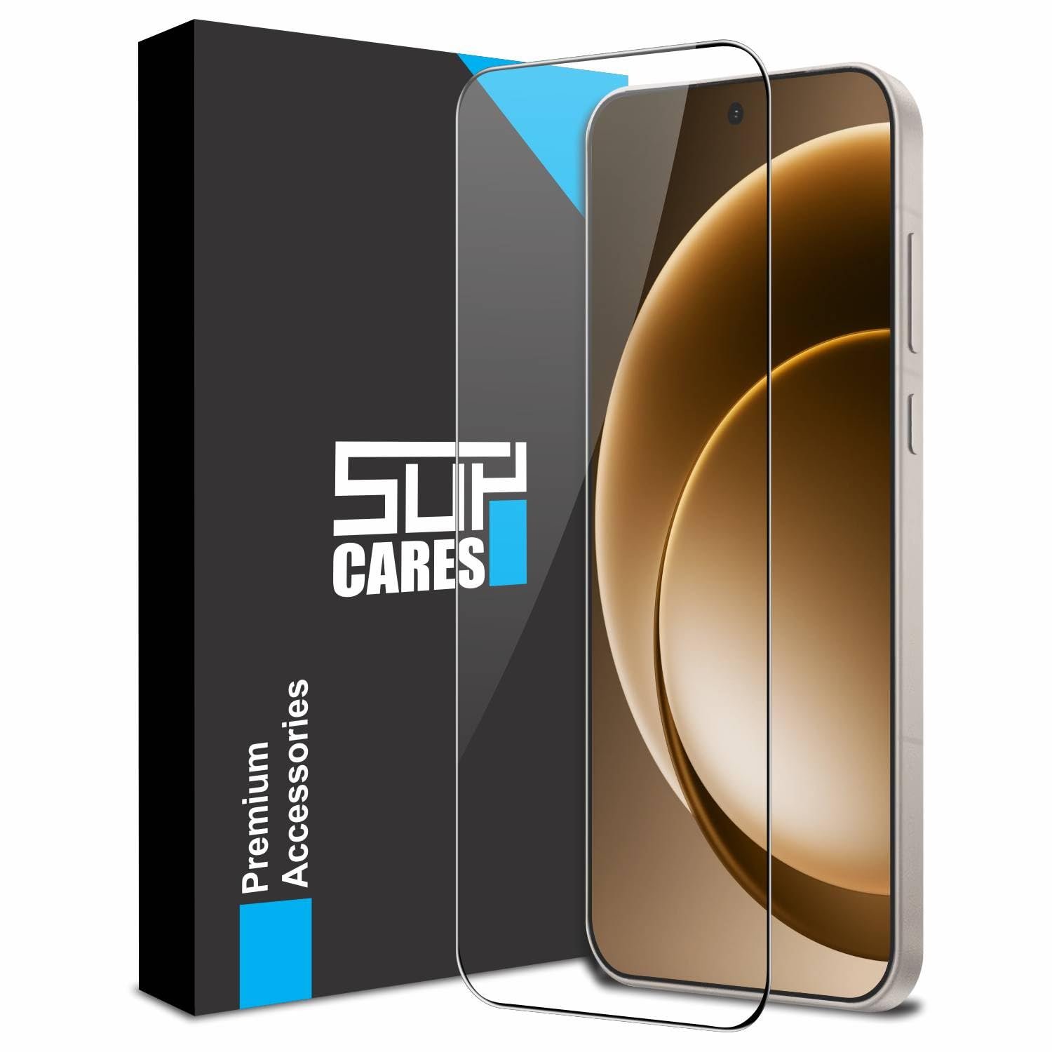 SupCares Tempered Glass for Mobile Phone New With Installation Kit | Military Grade Gorilla Screen Protector | Edge To Edge Coverage | Black (For OnePlus 15)