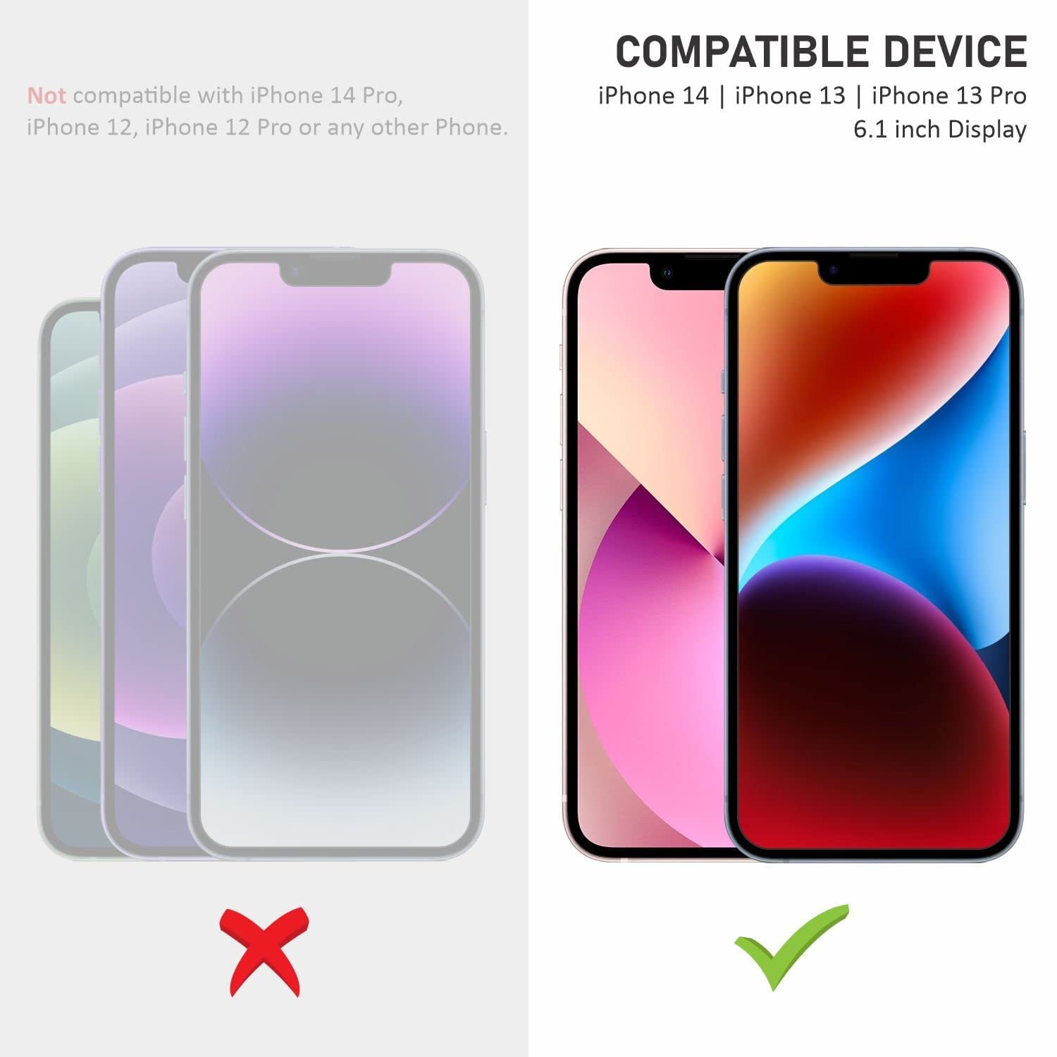 OpenTech® Privacy Tempered Glass Screen Protector Compatible for iPhone 13/13 Pro / 14 / 16e (6.1 Inches) with Edge to Edge Coverage and Easy Installation kit - Image 7