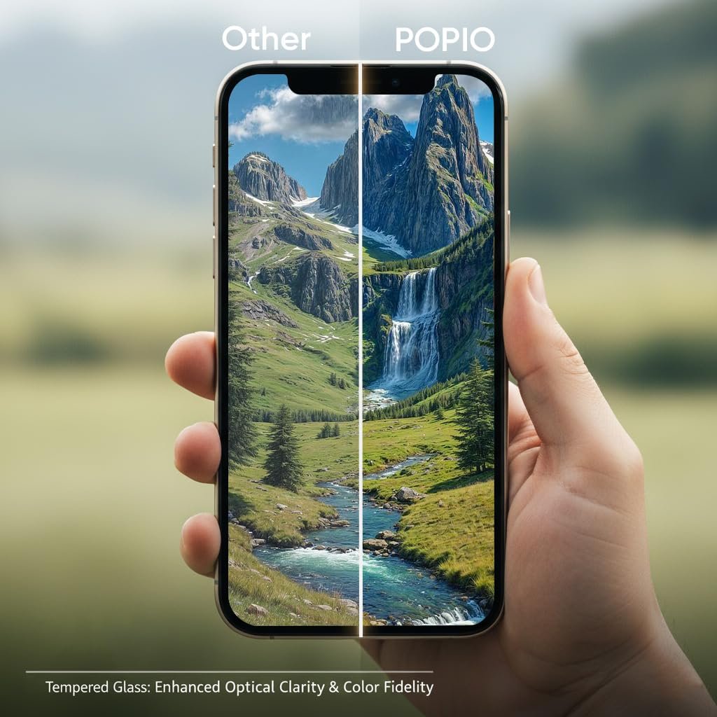 POPIO Military-Grade Gorilla Tempered Glass For iPhone 14 Plus | 9H Hardness, Edge-to-Edge, Bubble-Free - Image 4