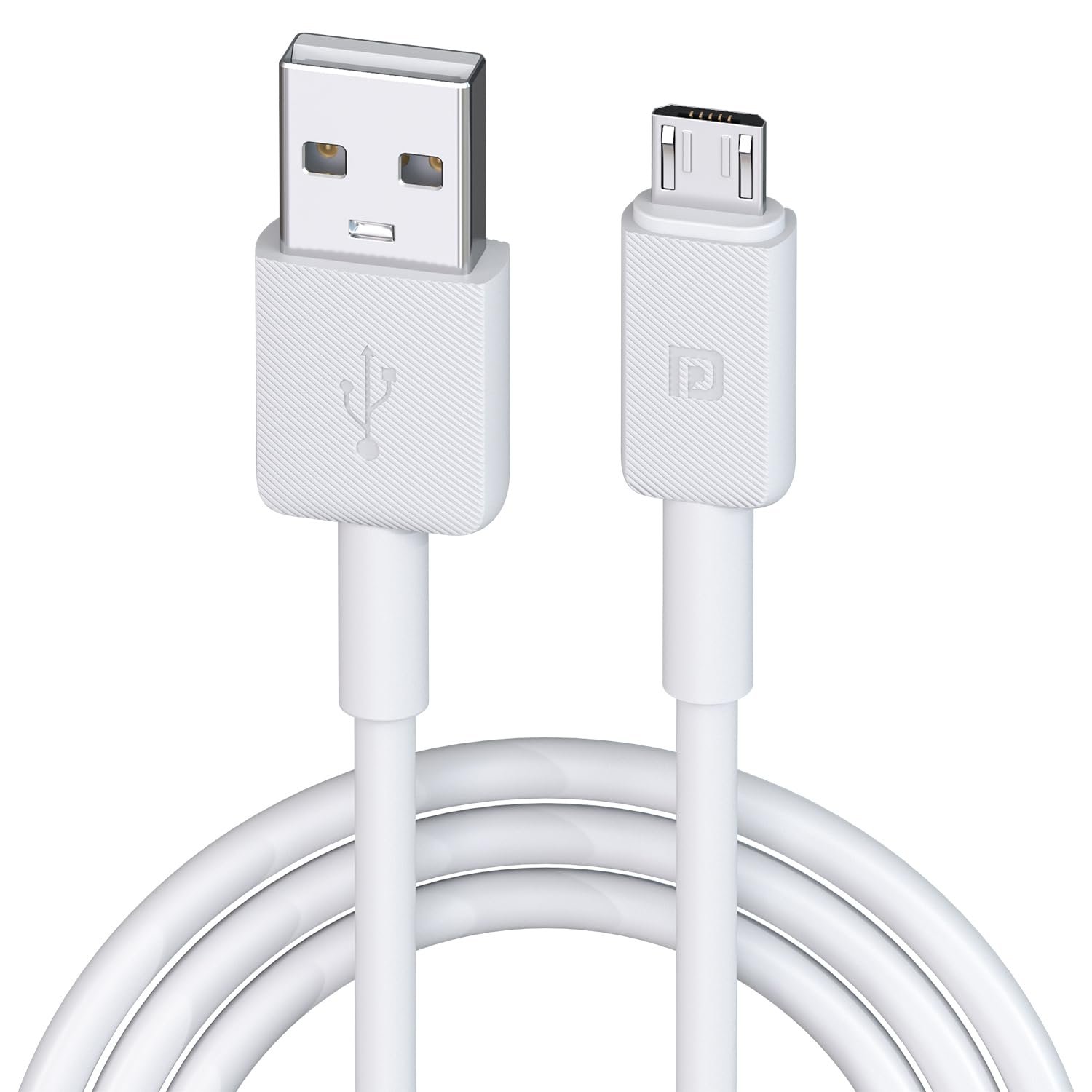 Portronics Konnect Link Micro USB Fast Charging Cable with 3.0A Output, 480Mbps Data Transfer, 1M Length for Smartphones, Tablet, Laptops & Other Micro USB Devices(White)