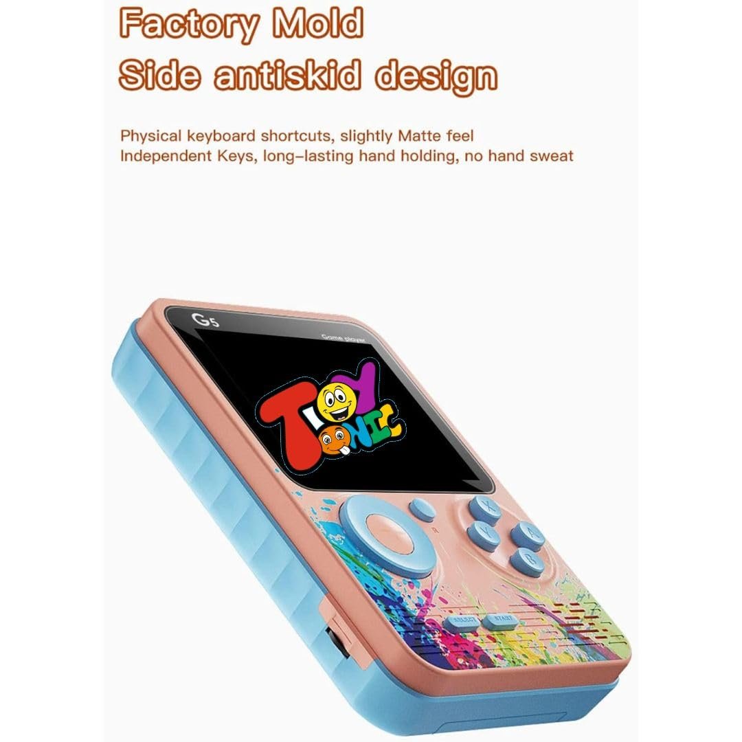 TOYTONIC G5 Handheld Game Console for Kids, Retro Gaming Device with 3.0" HD Screen, Built-in 500 Classic Games, AV Output, Random Color โ Portable Game Player for Boys & Girls, Multicolour - Image 3