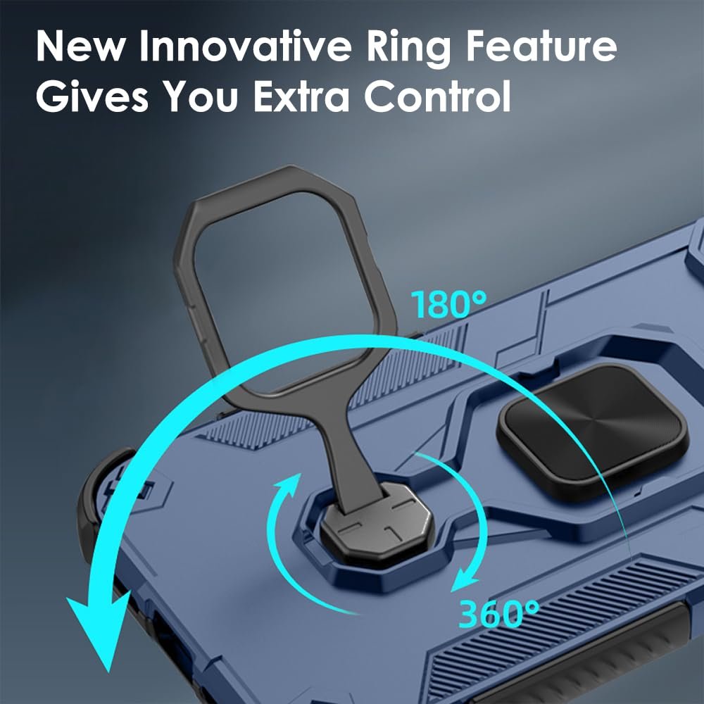 TheGiftKart Tough Armor Bumper Back Case Cover for OnePlus Nord CE 5 5G | Ring Holder & Kickstand in-Built | 360 Degree Protection Back Case Cover for OnePlus Nord CE5 5G (PC & TPU, Blue) - Image 5