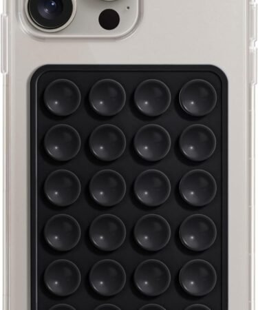 SKYCELL Suction Phone Case for Hands-Free Mobile Accessory Holder Grip, Video Phone Accessory Compatible Mirror, Shower-Black (Pack of-1)